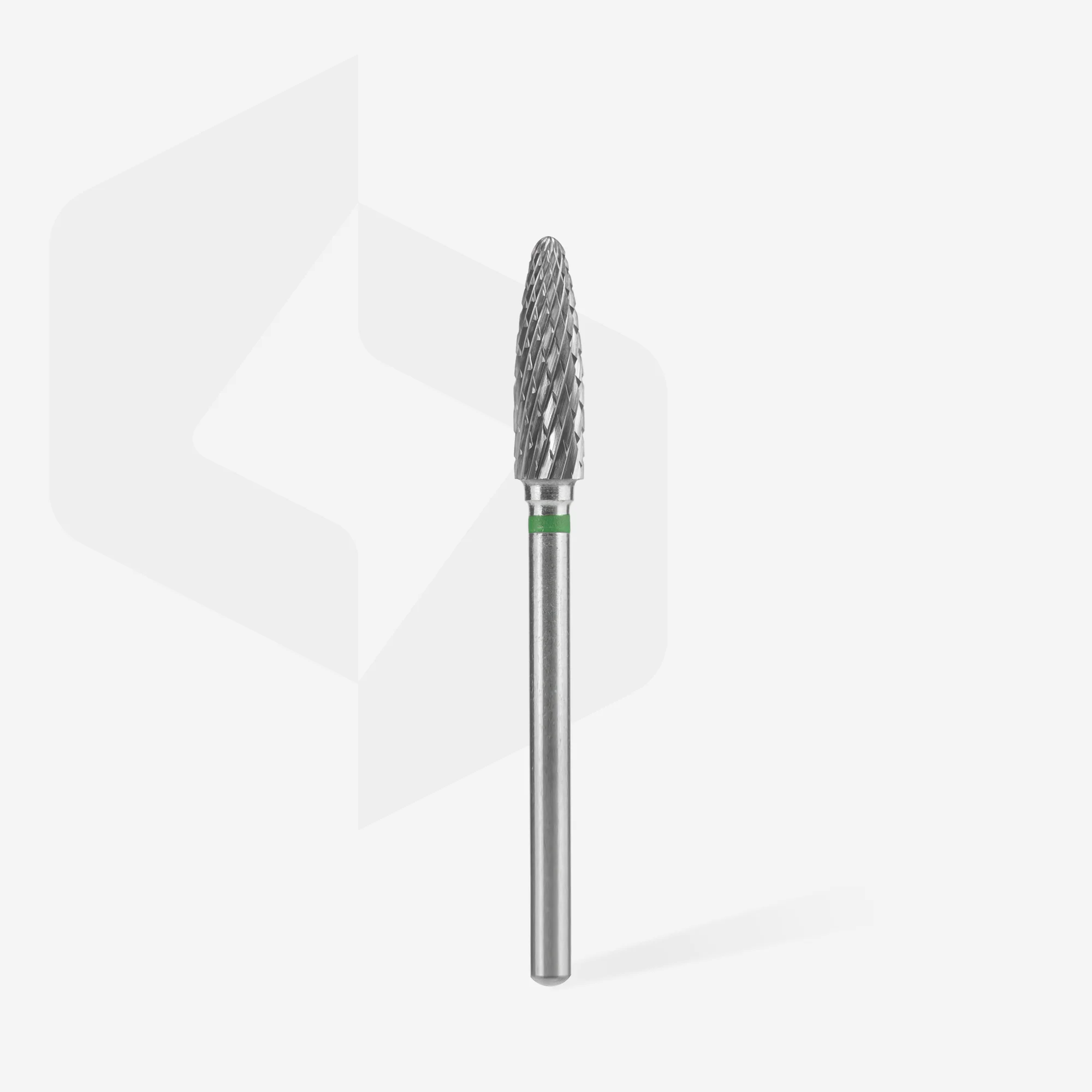 STALEKS EXPERT Carbide nail drill bit corn green, head diameter 4 mm, working part 14 mm - Image 2