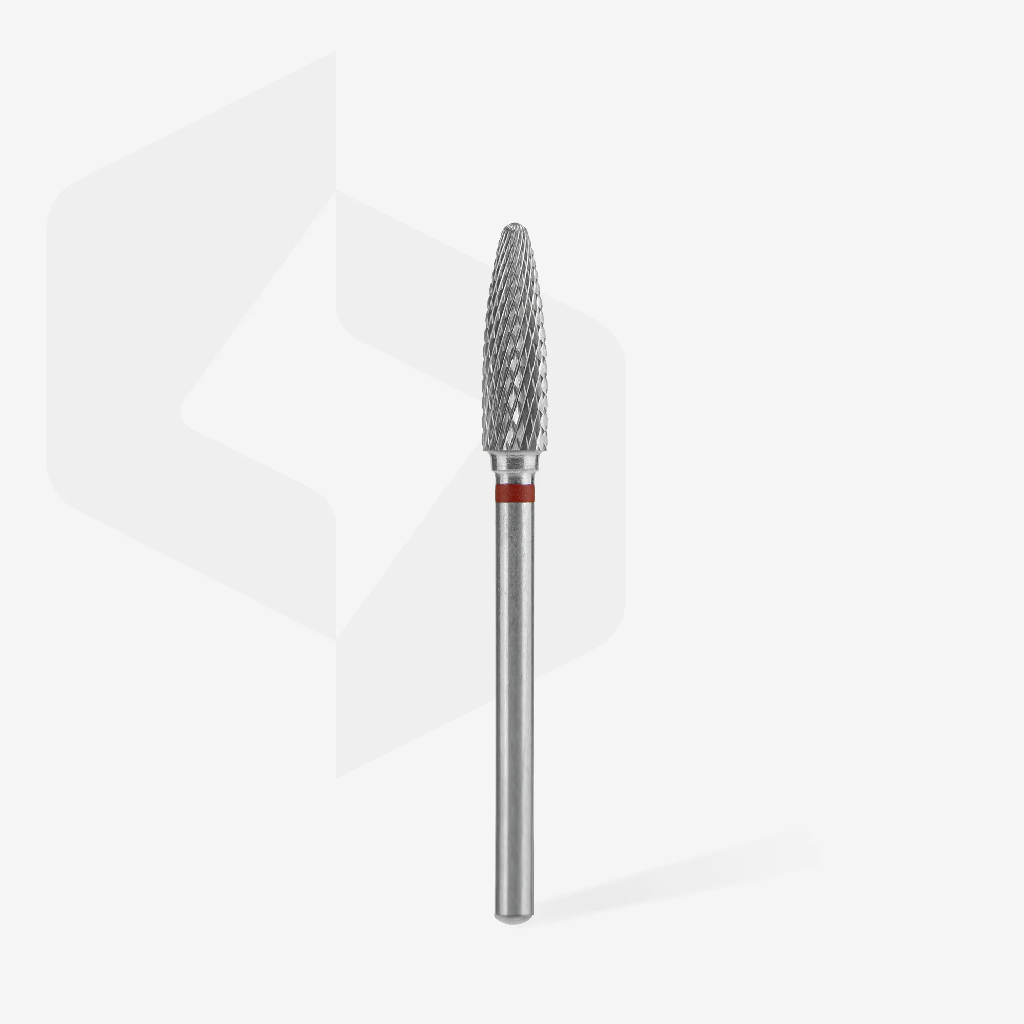 STALEKS EXPERT Carbide nail drill bit corn red, head diameter 4 mm, working part 14 mm - Image 2