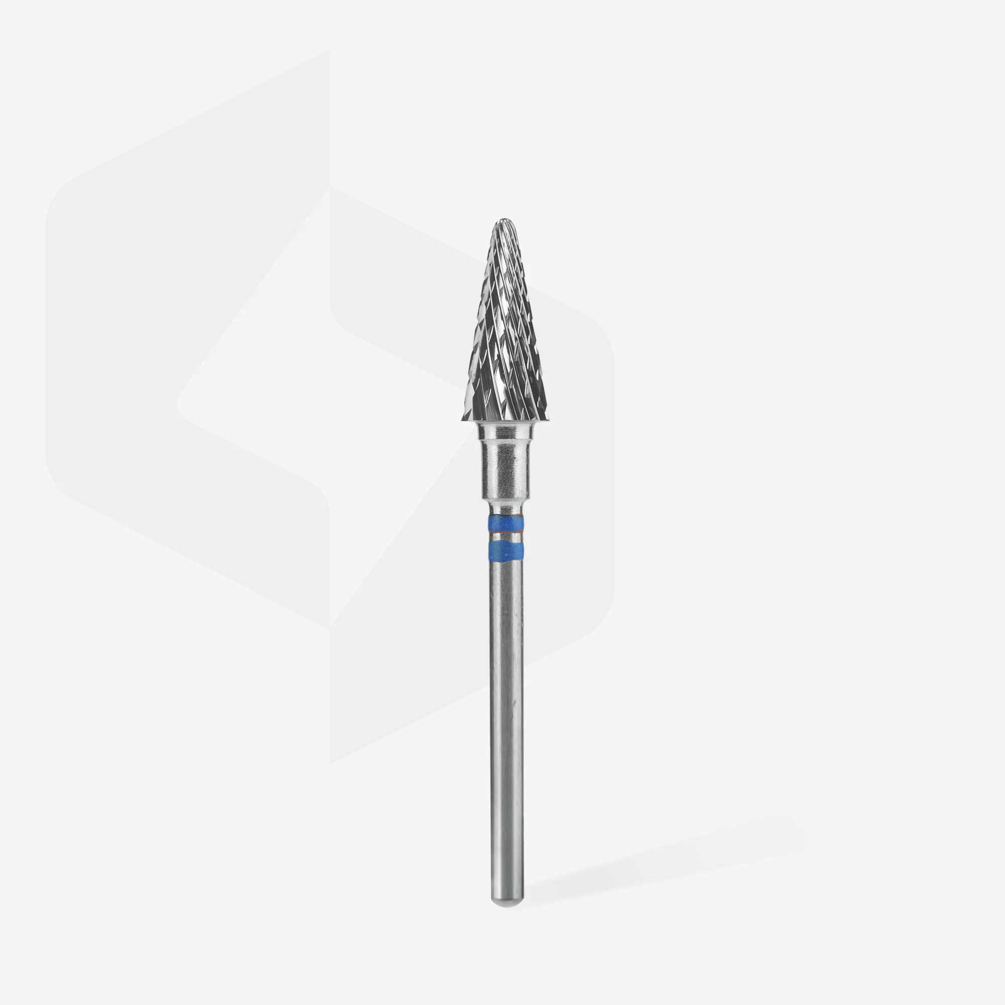 STALEKS EXPERT Carbide nail drill bit for left-handed users cone blue, head diameter 6 mm, working part 14 mm - Image 2