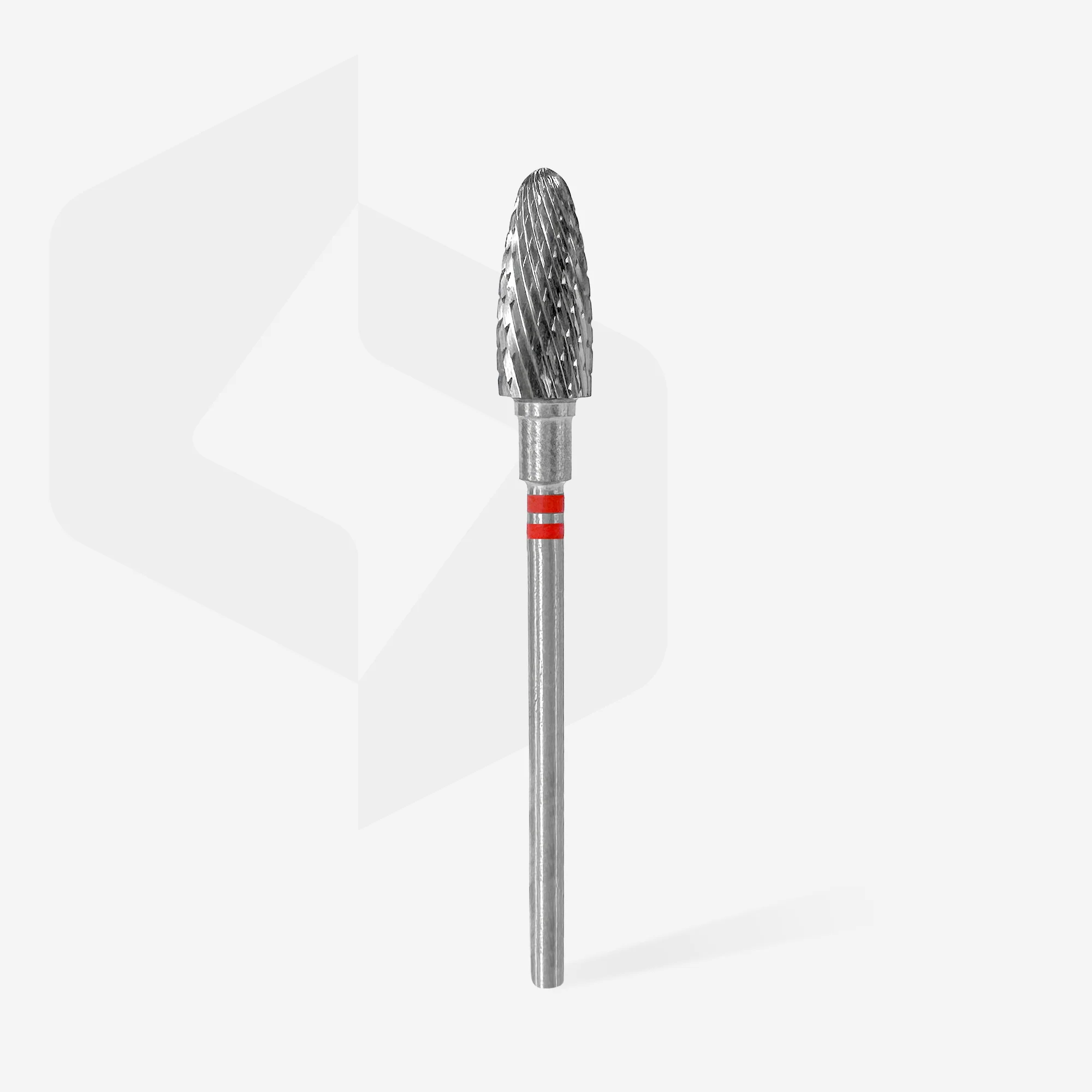 STALEKS EXPERT Carbide nail drill bit for left-handed users corn red, head diameter 6 mm, working part 14 mm - Image 2