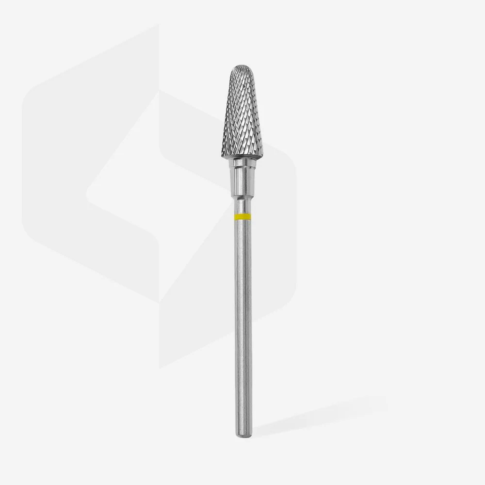 STALEKS EXPERT Carbide nail drill bit frustum yellow, head diameter 6 mm, working part 14 mm - Image 2