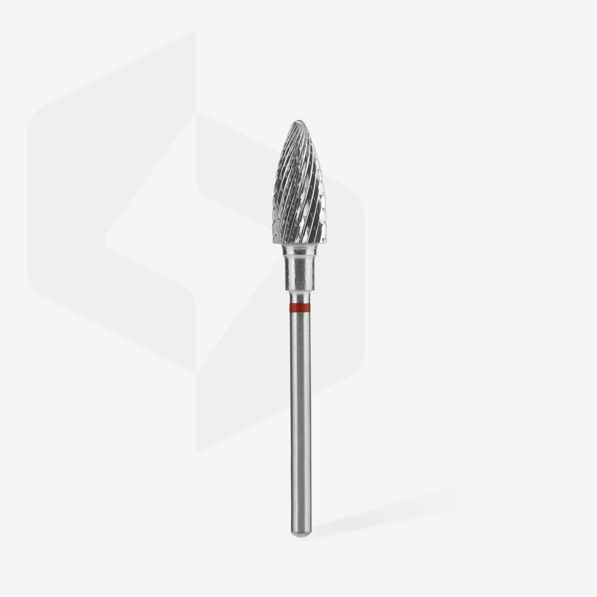 STALEKS EXPERT Carbide nail drill bit pine cone red, head diameter 6 mm, working part 14 mm - Image 2