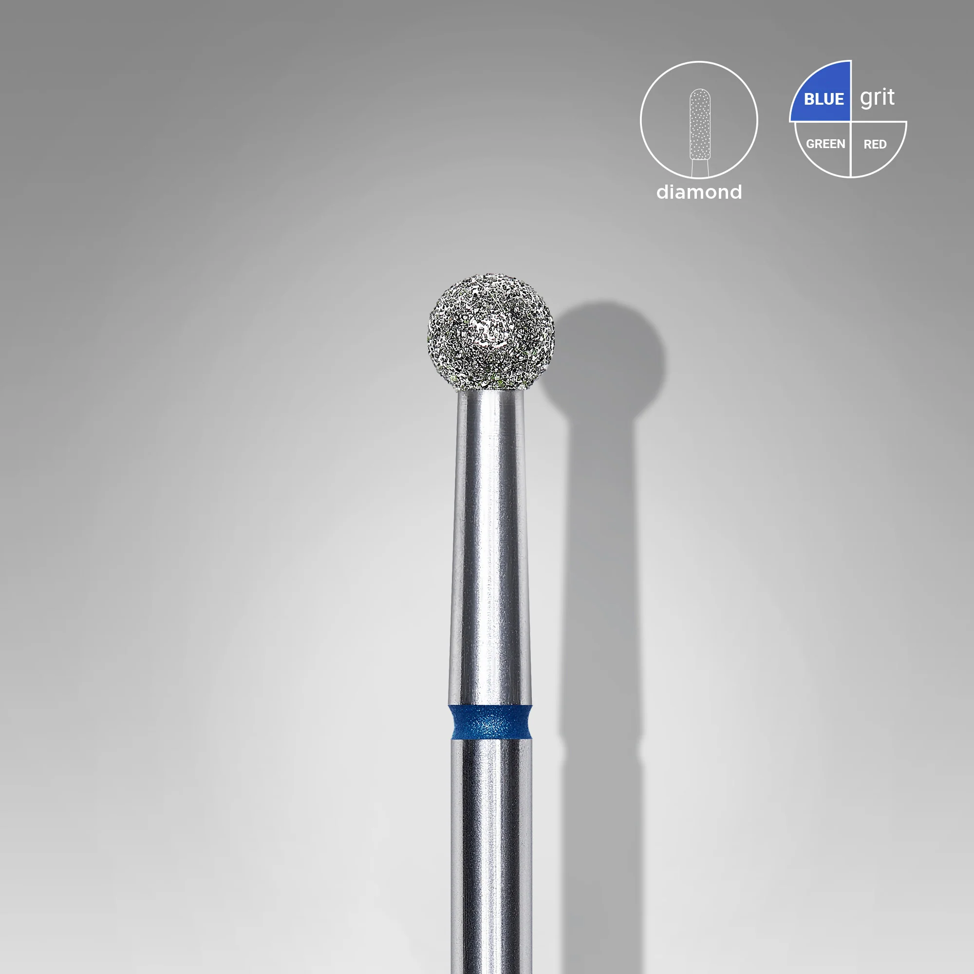 STALEKS EXPERT Diamond nail drill bit ball blue, head diameter 3,5 mm