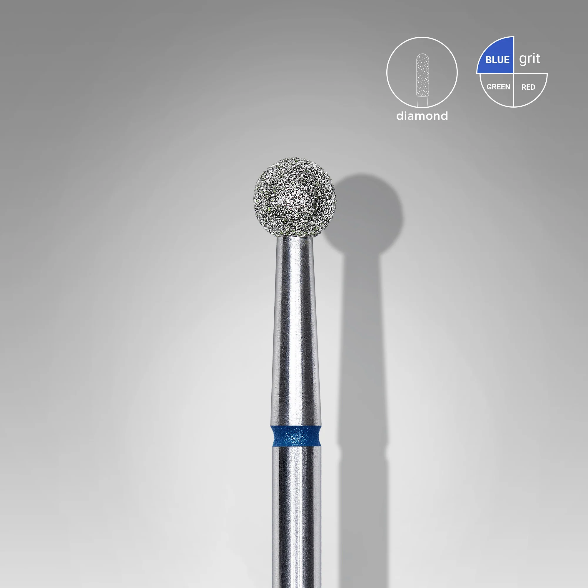 STALEKS EXPERT Diamond nail drill bit ball blue, head diameter 4 mm