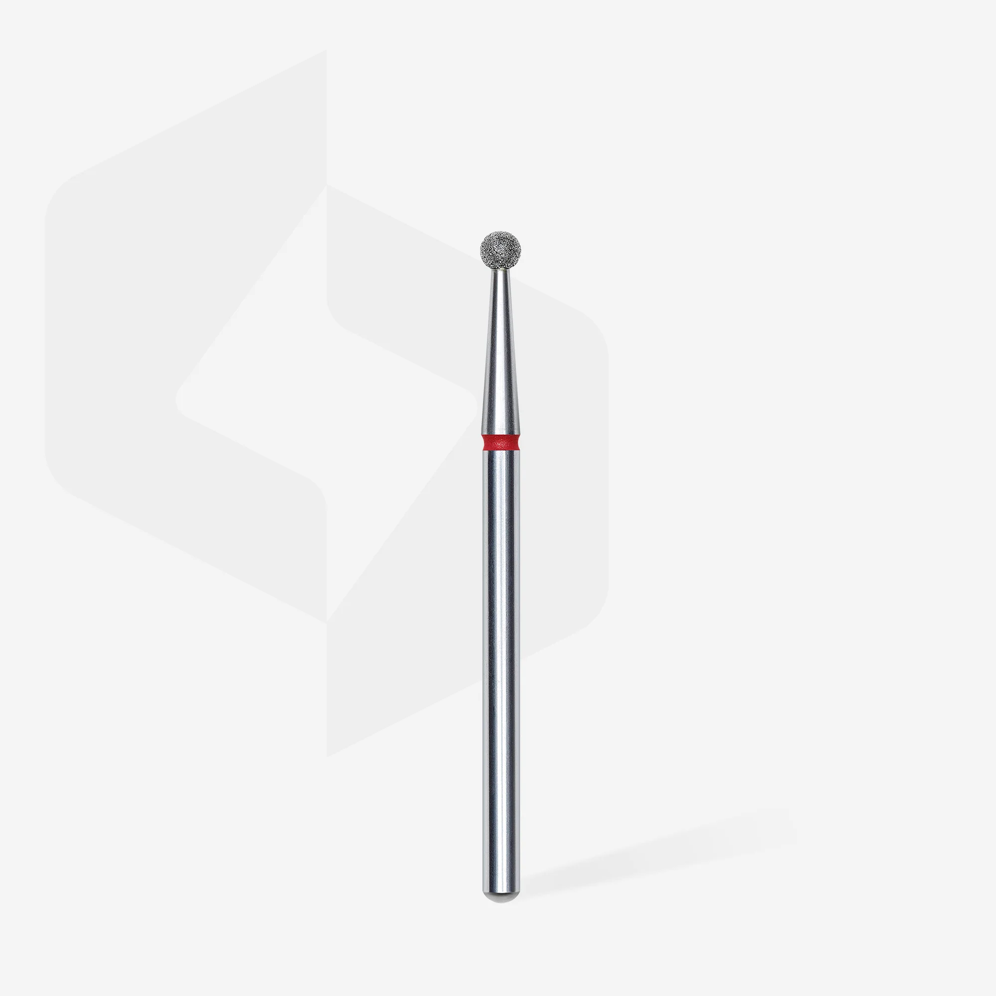 STALEKS EXPERT Diamond nail drill bit ball red, head diameter 2,5 mm - Image 2