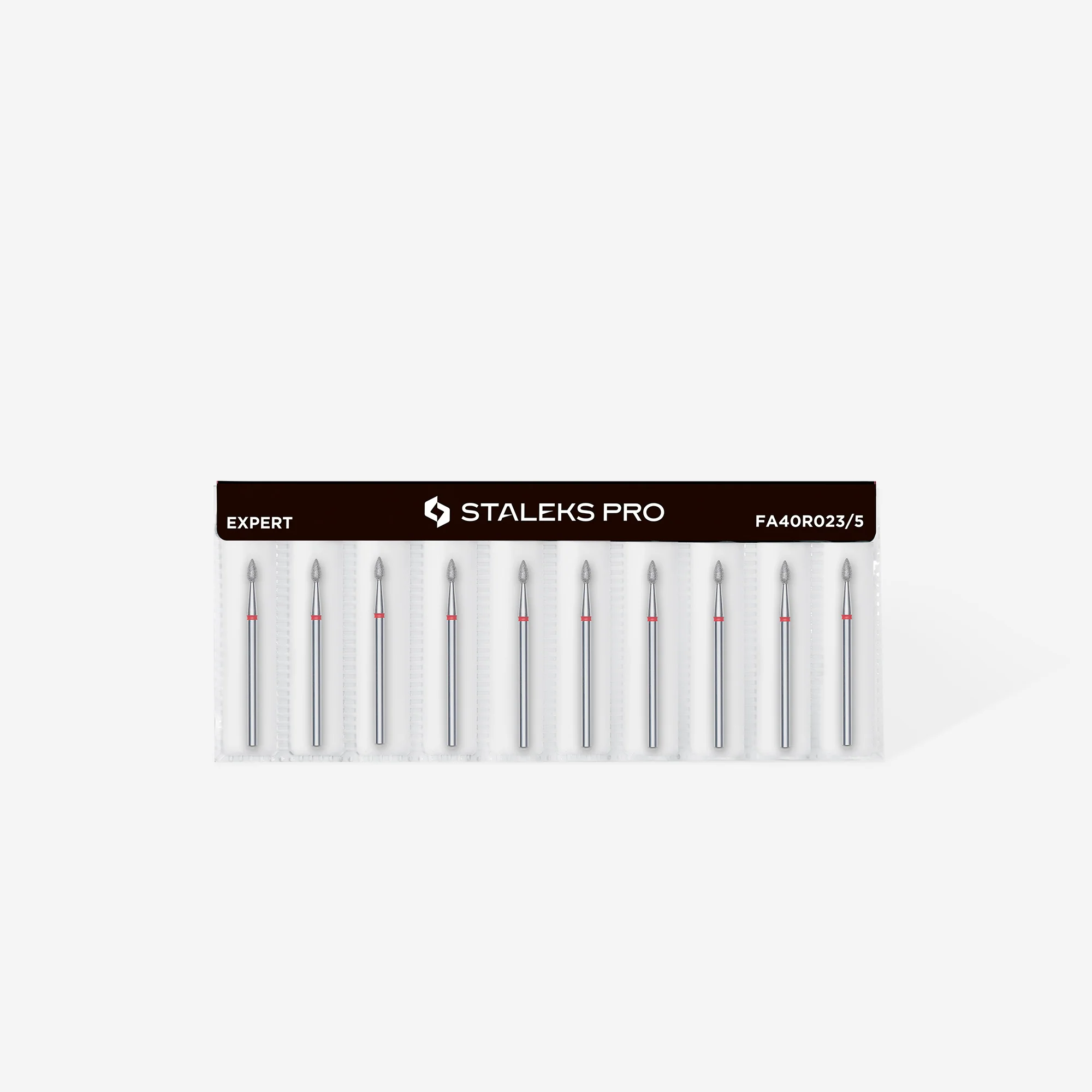 STALEKS EXPERT Diamond nail drill bit drop red, head diameter 2,3 mm, working part 5 mm - Image 3