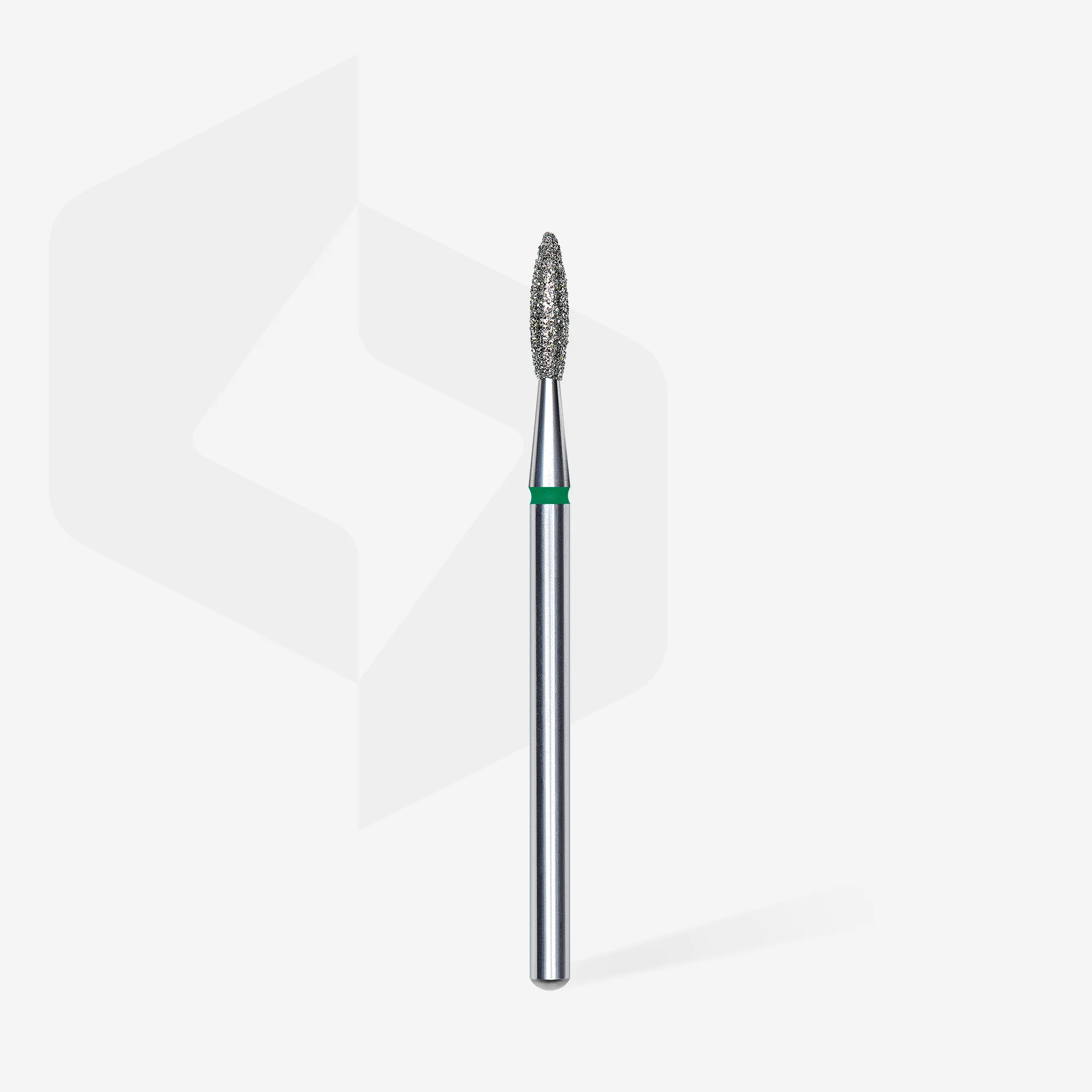 STALEKS EXPERT Diamond nail drill bit flame green, head diameter 2,1 mm, working part 8 mm - Image 2
