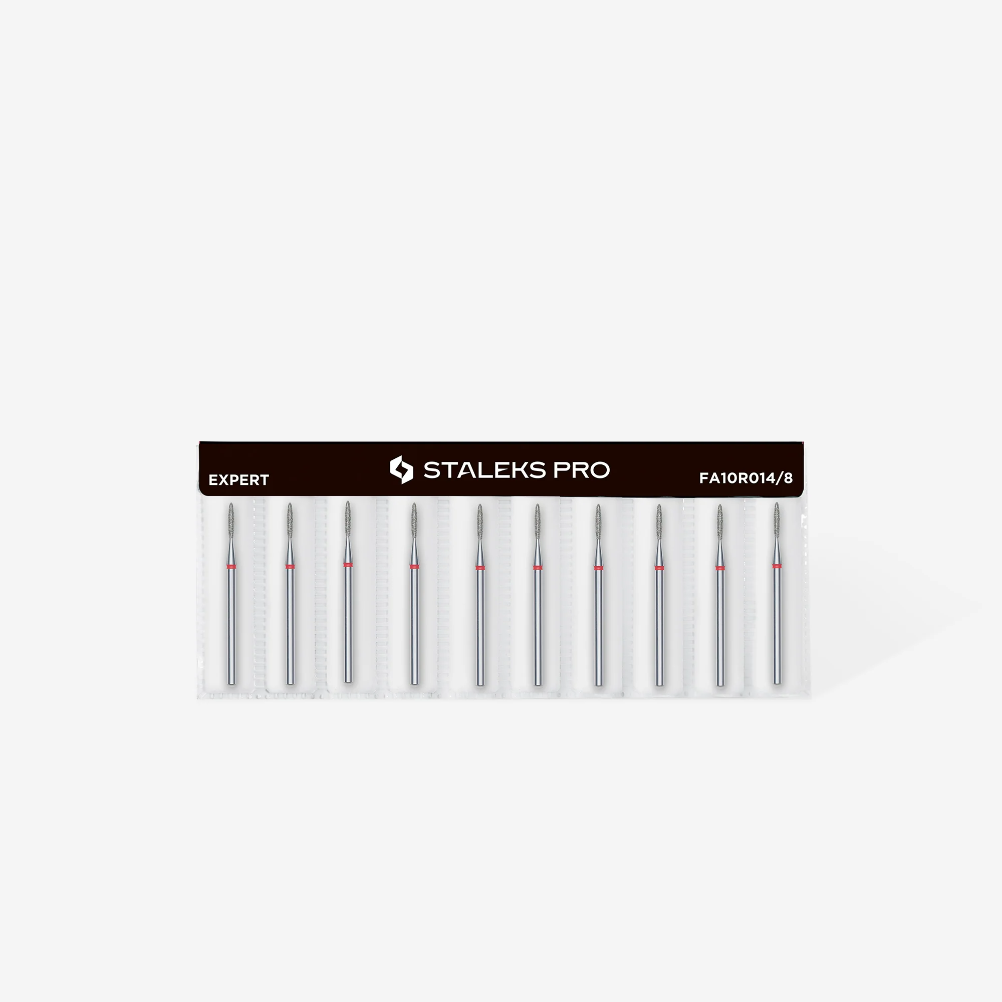 STALEKS EXPERT Diamond nail drill bit flame red, head diameter 1,4 mm, working part 8 mm - Image 3