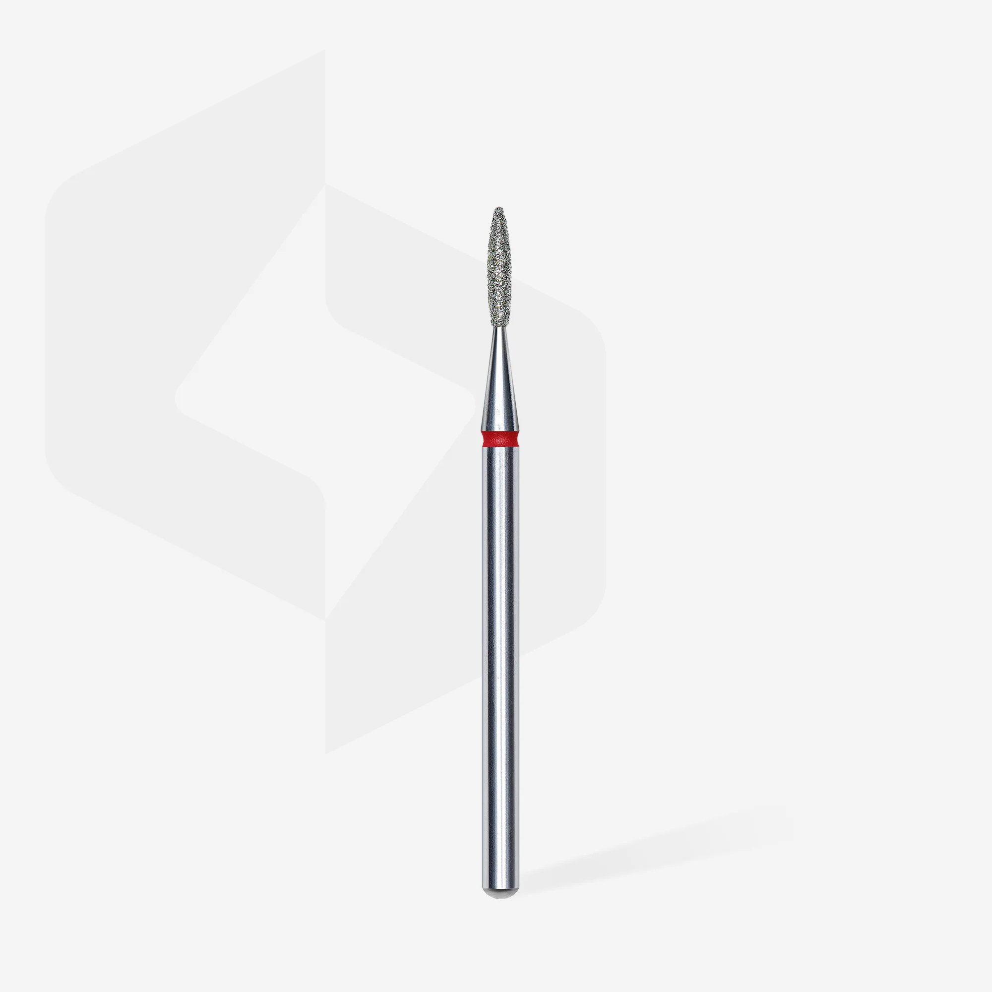 STALEKS EXPERT Diamond nail drill bit flame red, head diameter 1,6 mm, working part 8 mm - Image 2