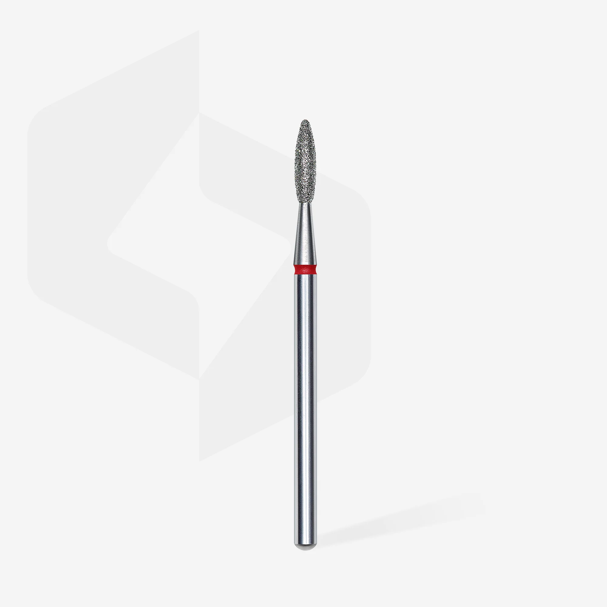 STALEKS EXPERT Diamond nail drill bit flame red, head diameter 2,1 mm, working part 8 mm - Image 2