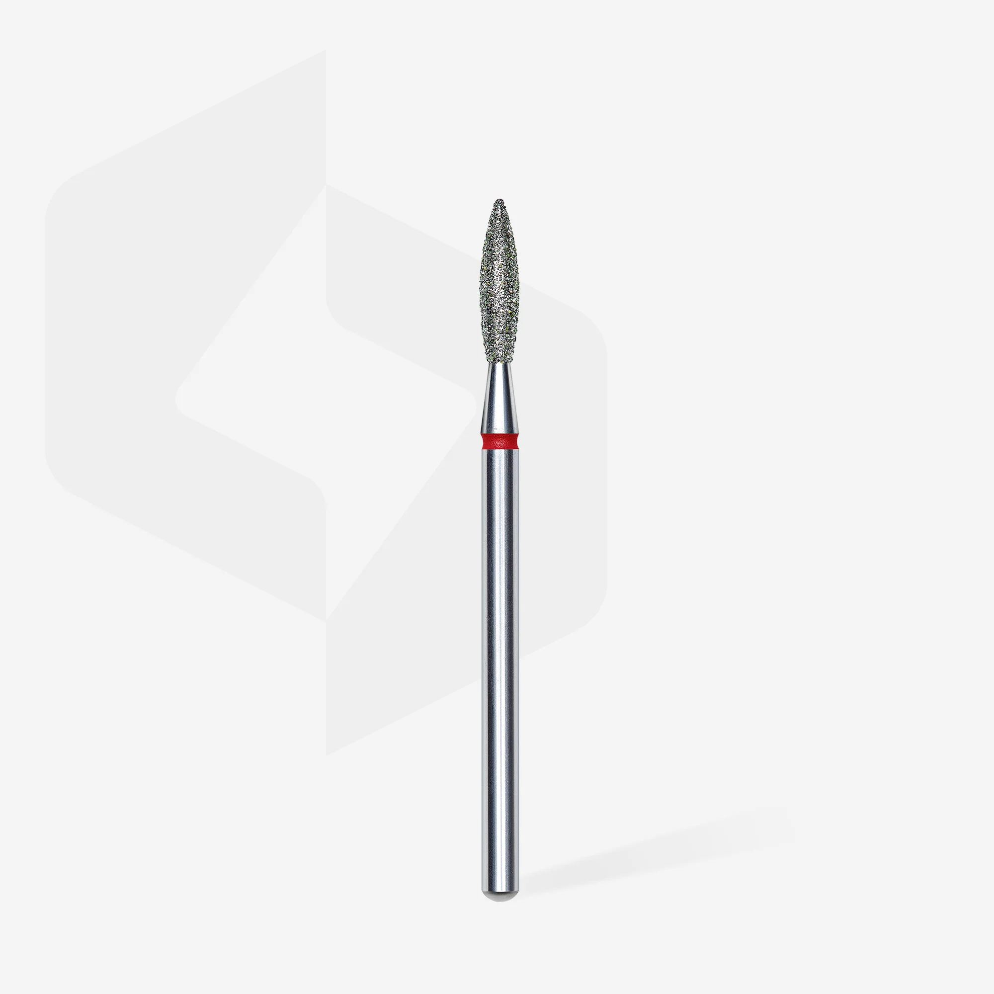 STALEKS EXPERT Diamond nail drill bit flame red, head diameter 2,3 mm, working part 10 mm - Image 2