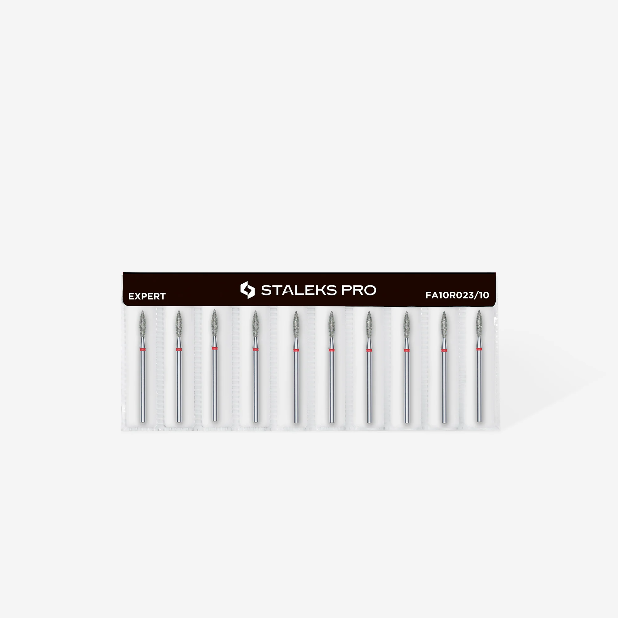 STALEKS EXPERT Diamond nail drill bit flame red, head diameter 2,3 mm, working part 10 mm - Image 3