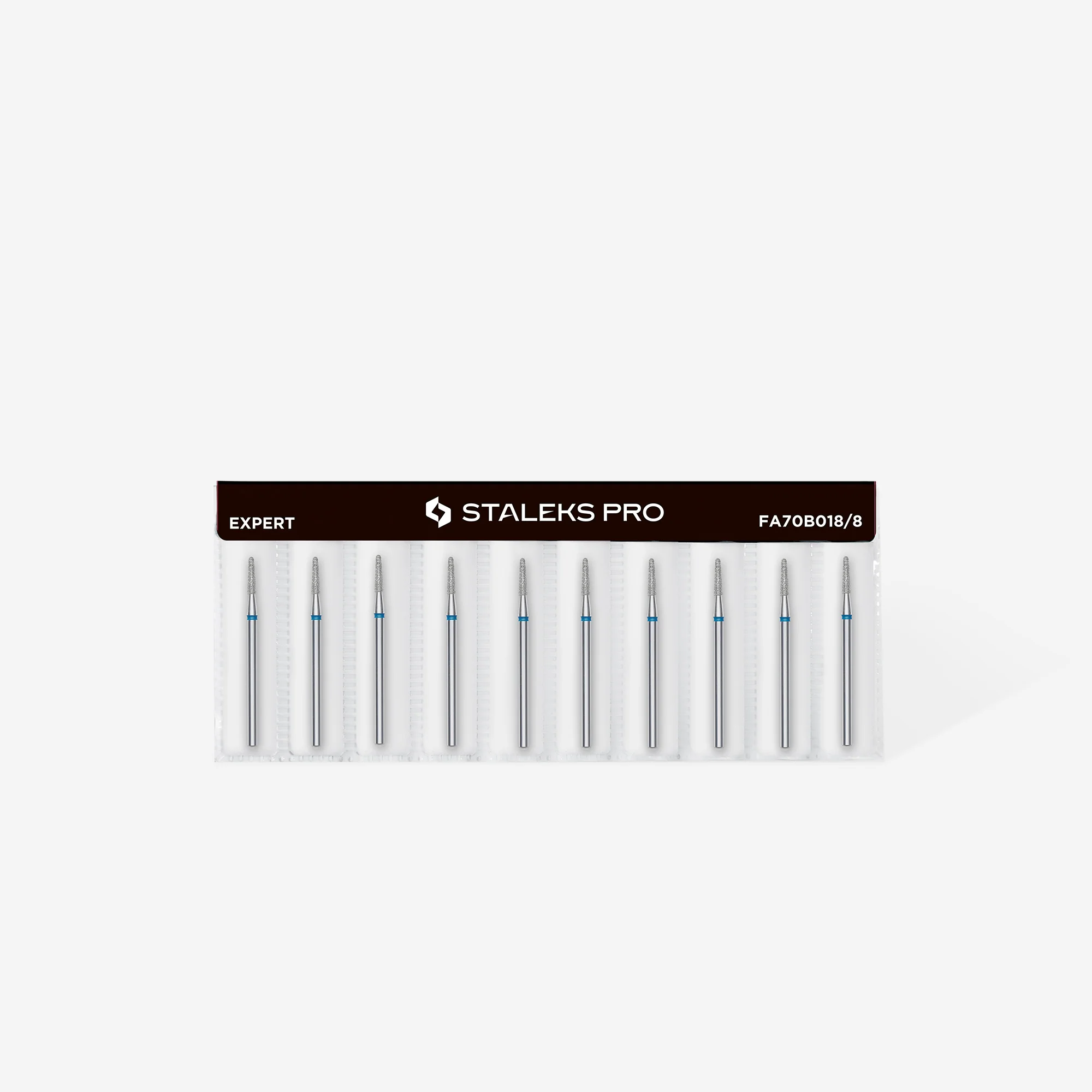 STALEKS EXPERT Diamond nail drill bit frustum blue, head diameter 1,8 mm, working part 8 mm - Image 3