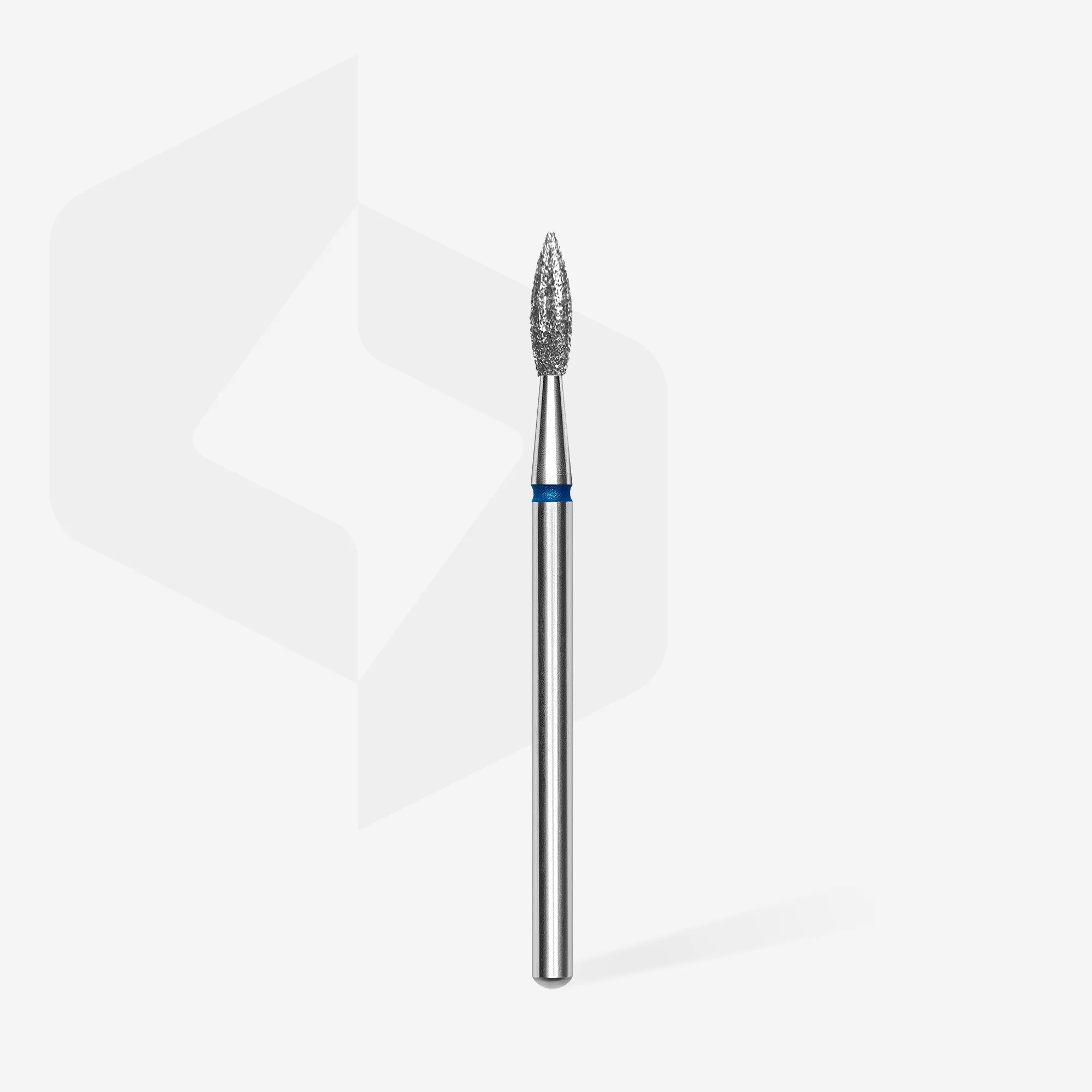 STALEKS EXPERT Diamond nail drill bit pointed flame blue, head diameter 2,3 mm, working part 8 mm - Image 2