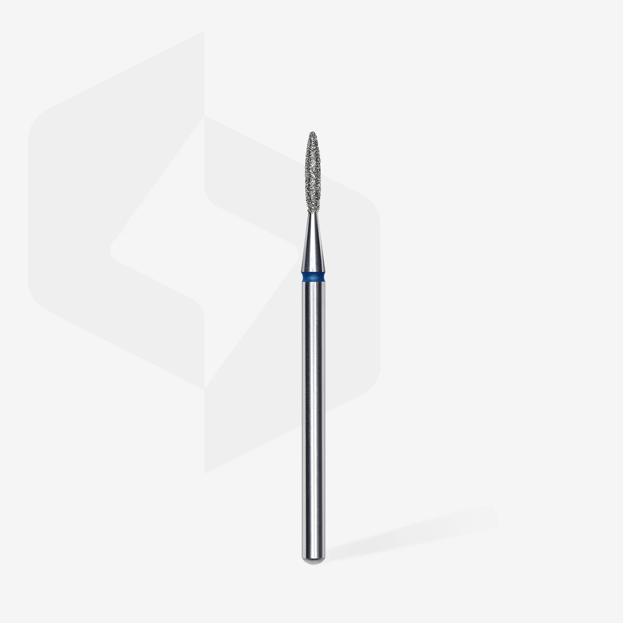 STALEKS EXPERT Diamond nail drill bit pointed flame blue, head diameter 1,6 mm, working part 8 mm - Image 2