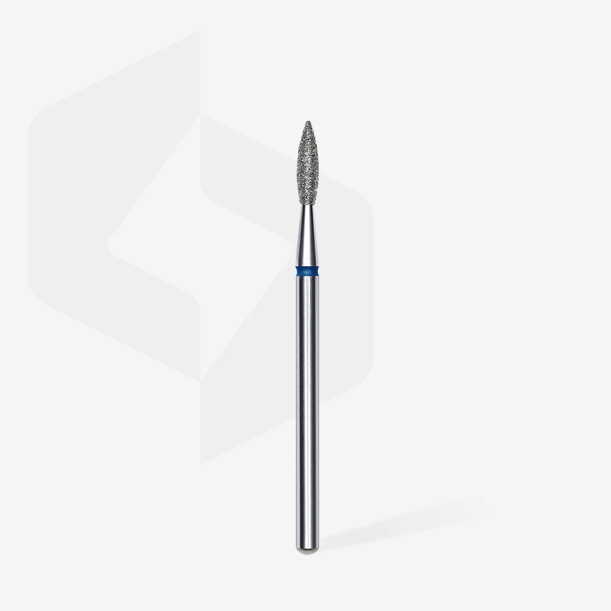 STALEKS EXPERT Diamond nail drill bit pointed flame blue, head diameter 2,1 mm, working part 8 mm - Image 2