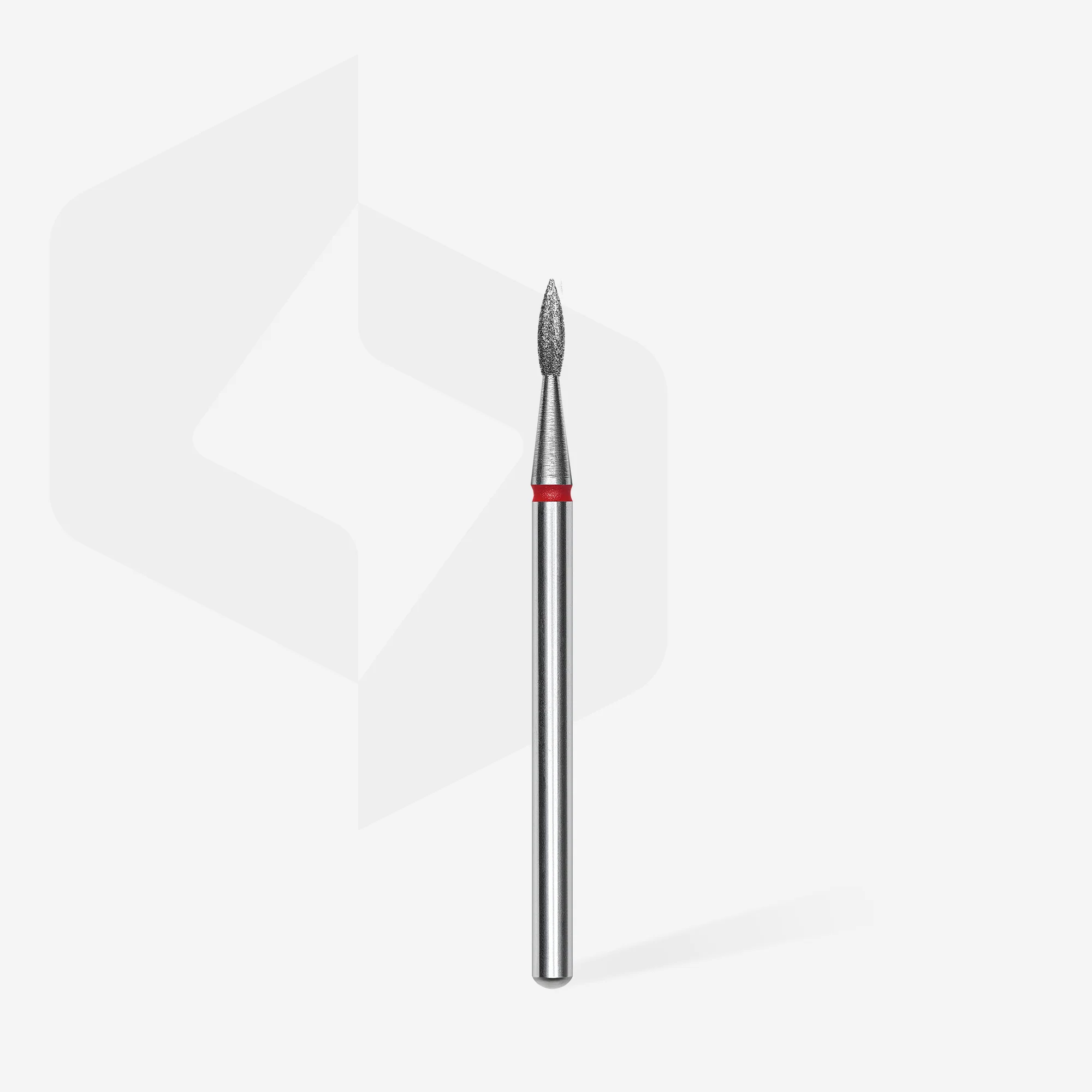 STALEKS EXPERT Diamond nail drill bit pointed flame red, head diameter 1,8 mm, working part 8 mm - Image 2