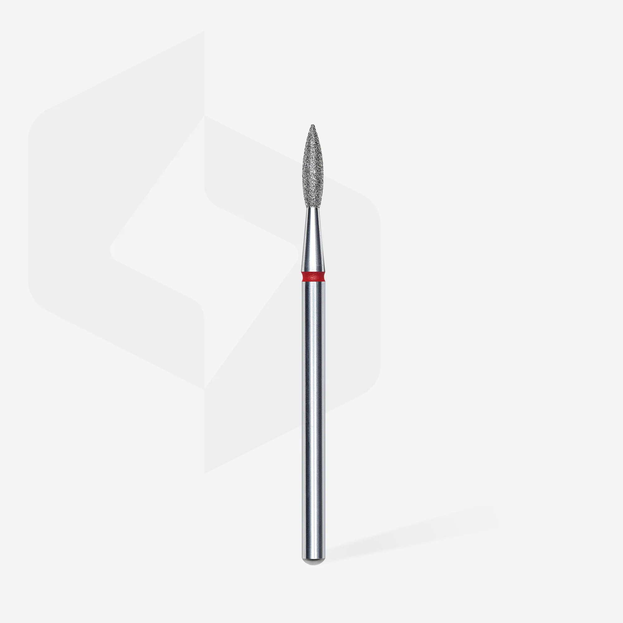 STALEKS EXPERT Diamond nail drill bit pointed flame red, head diameter 2,1 mm, working part 8 mm - Image 2