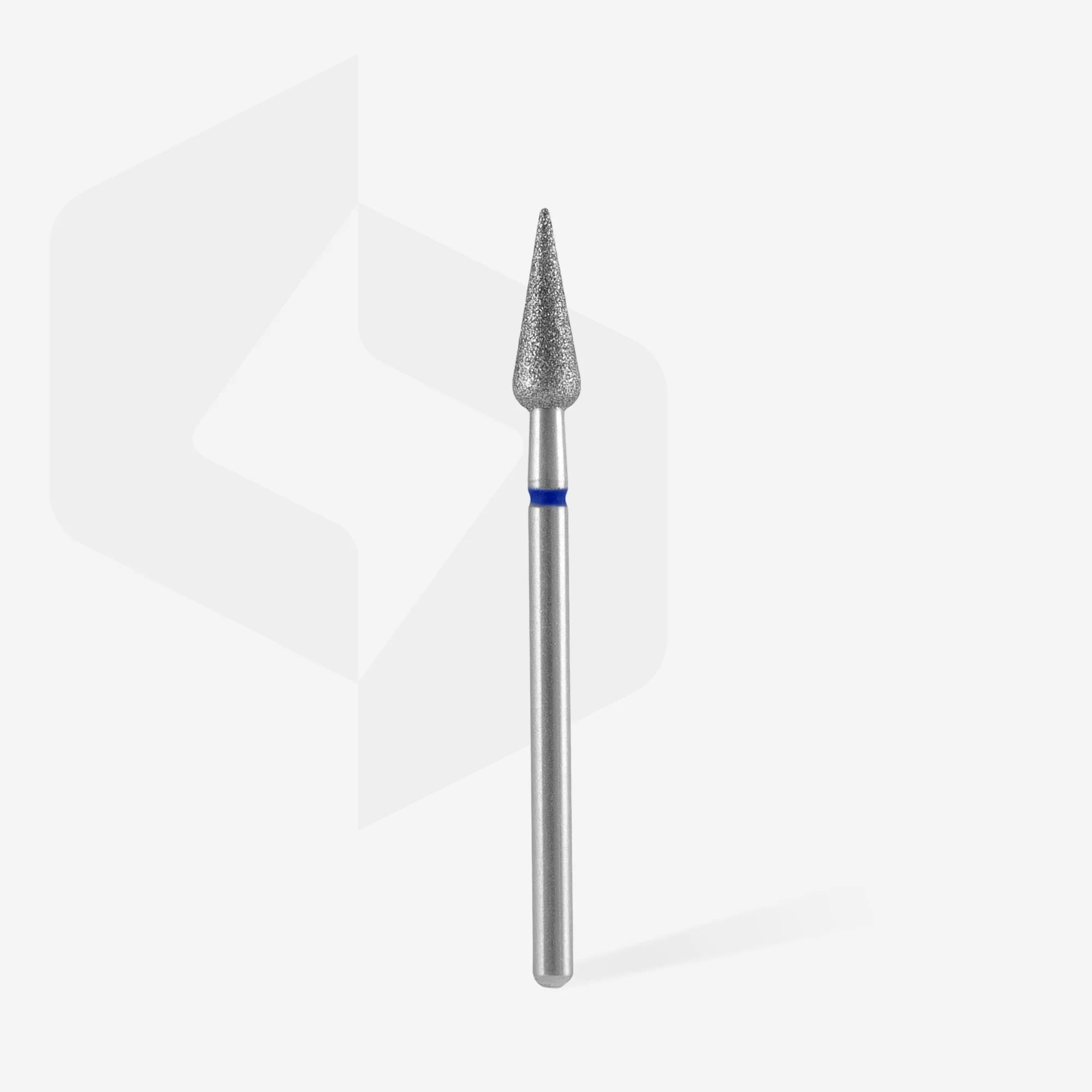 STALEKS EXPERT Diamond nail drill bit pointed pear blue, head diameter 4 mm, working part 12 mm - Image 2