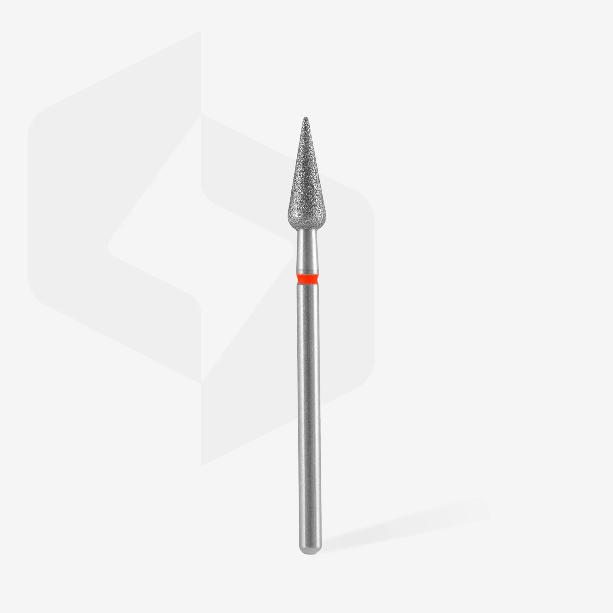 STALEKS EXPERT Diamond nail drill bit pointed pear red, head diameter 4 mm, working part 12 mm - Image 2