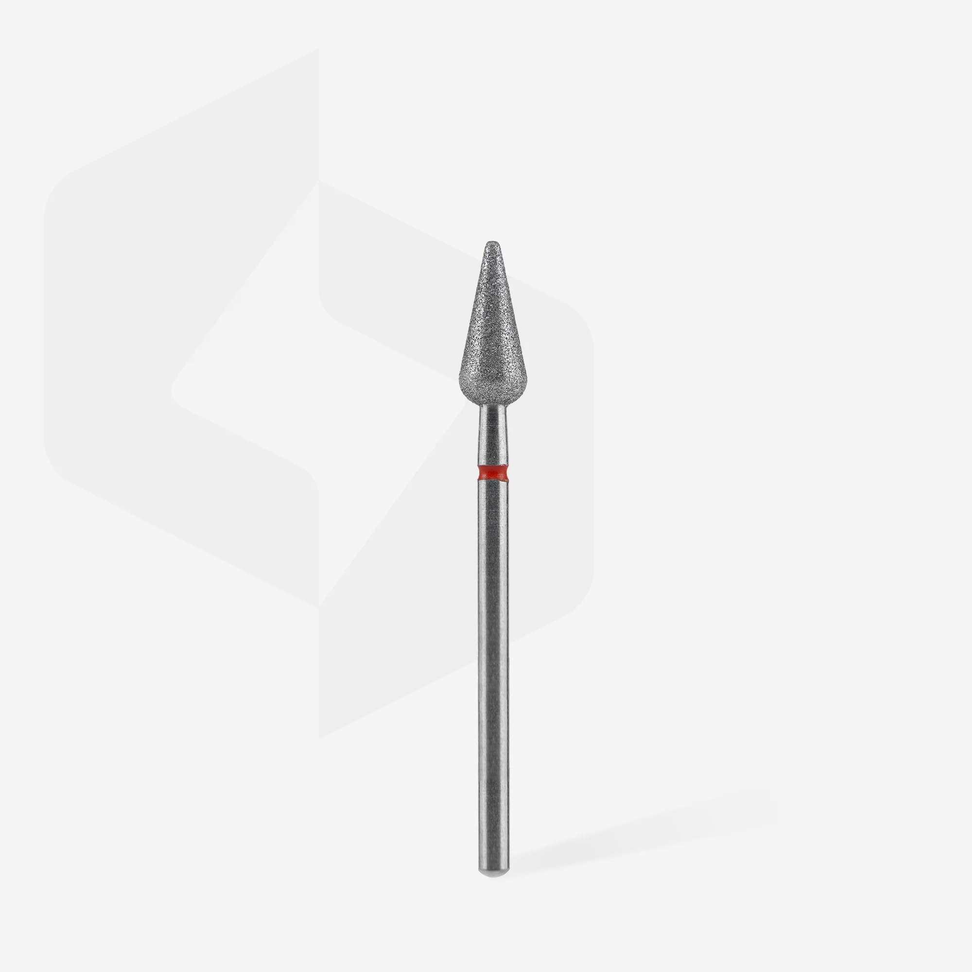 STALEKS EXPERT Diamond nail drill bit pointed pear red, head diameter 5 mm, working part 12 mm - Image 2