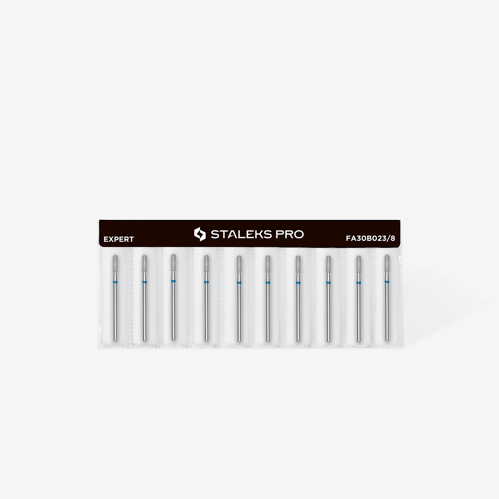 STALEKS EXPERT Diamond nail drill bit rounded cylinder blue, head diameter 2,3 mm, working part 8 mm - Image 3