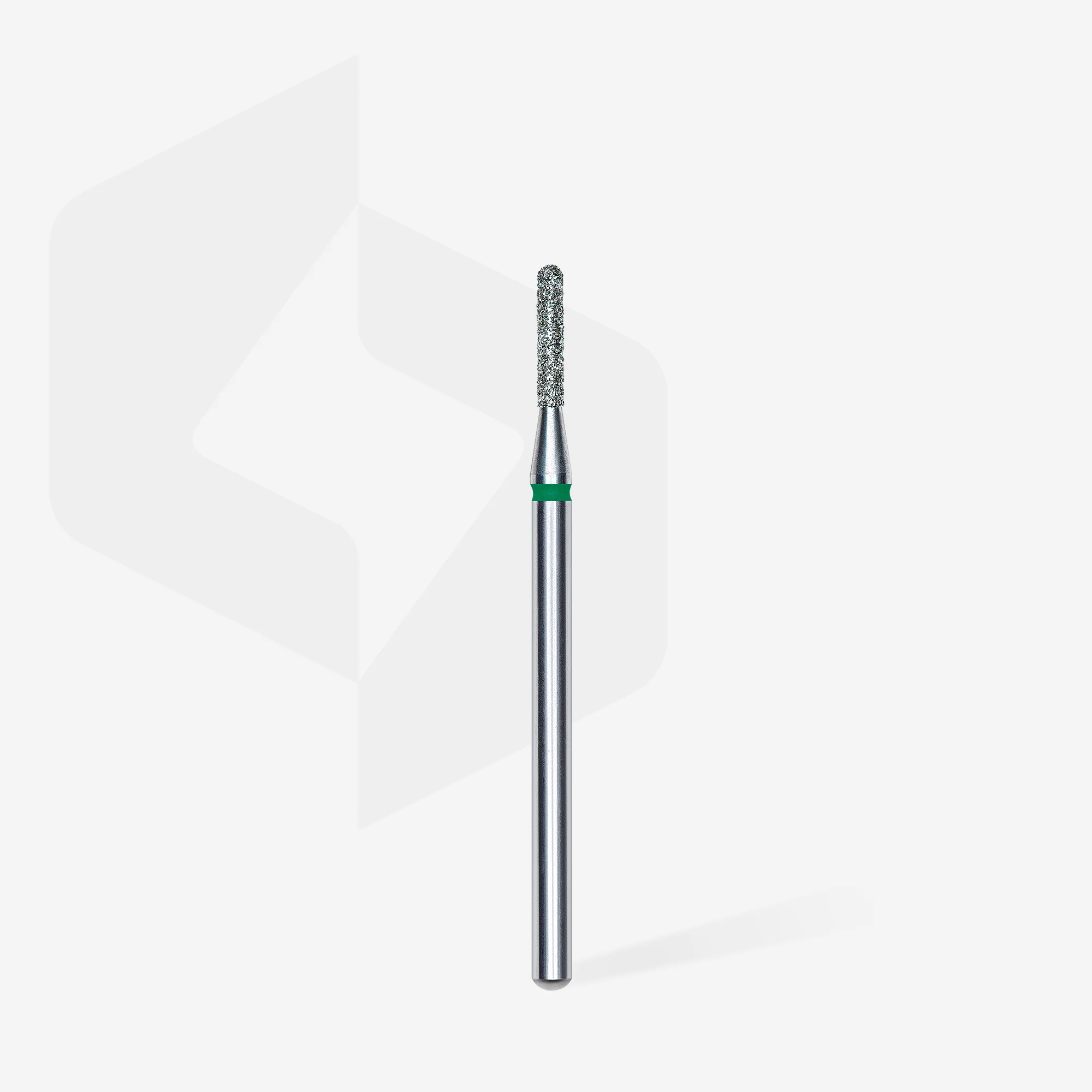 STALEKS EXPERT Diamond nail drill bit rounded cylinder green, head diameter 1,4 mm, working part 8 mm - Image 2