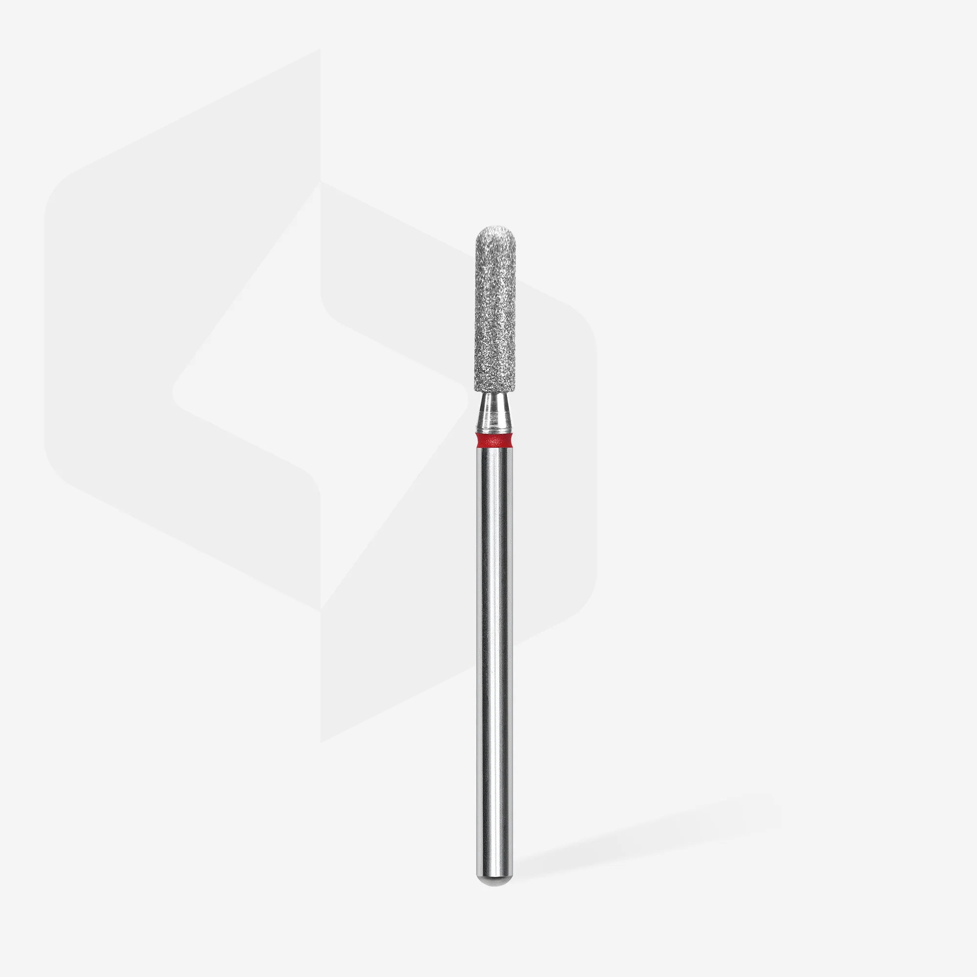 STALEKS EXPERT Diamond nail drill bit rounded cylinder red, head diameter 2,5 mm, working part 10 mm - Image 2