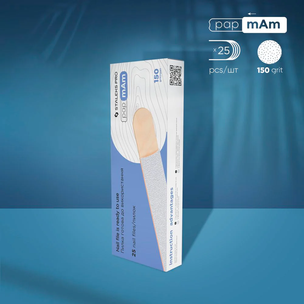 Disposable white files papmAm on a wooden base EXPERT 22 (25 pcs) - Image 4