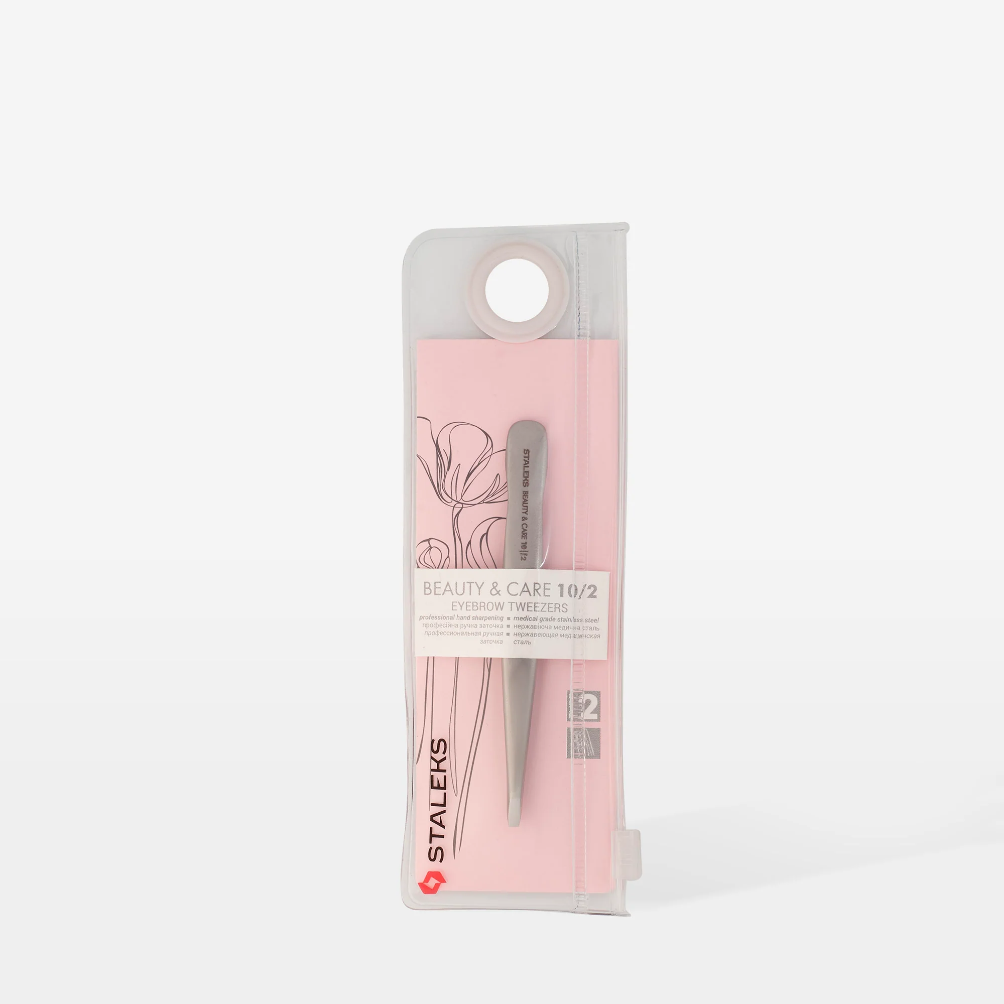 STALEKS BEAUTY & CARE 10 TYPE 2 Eyebrow tweezers narrow straight - Image 4