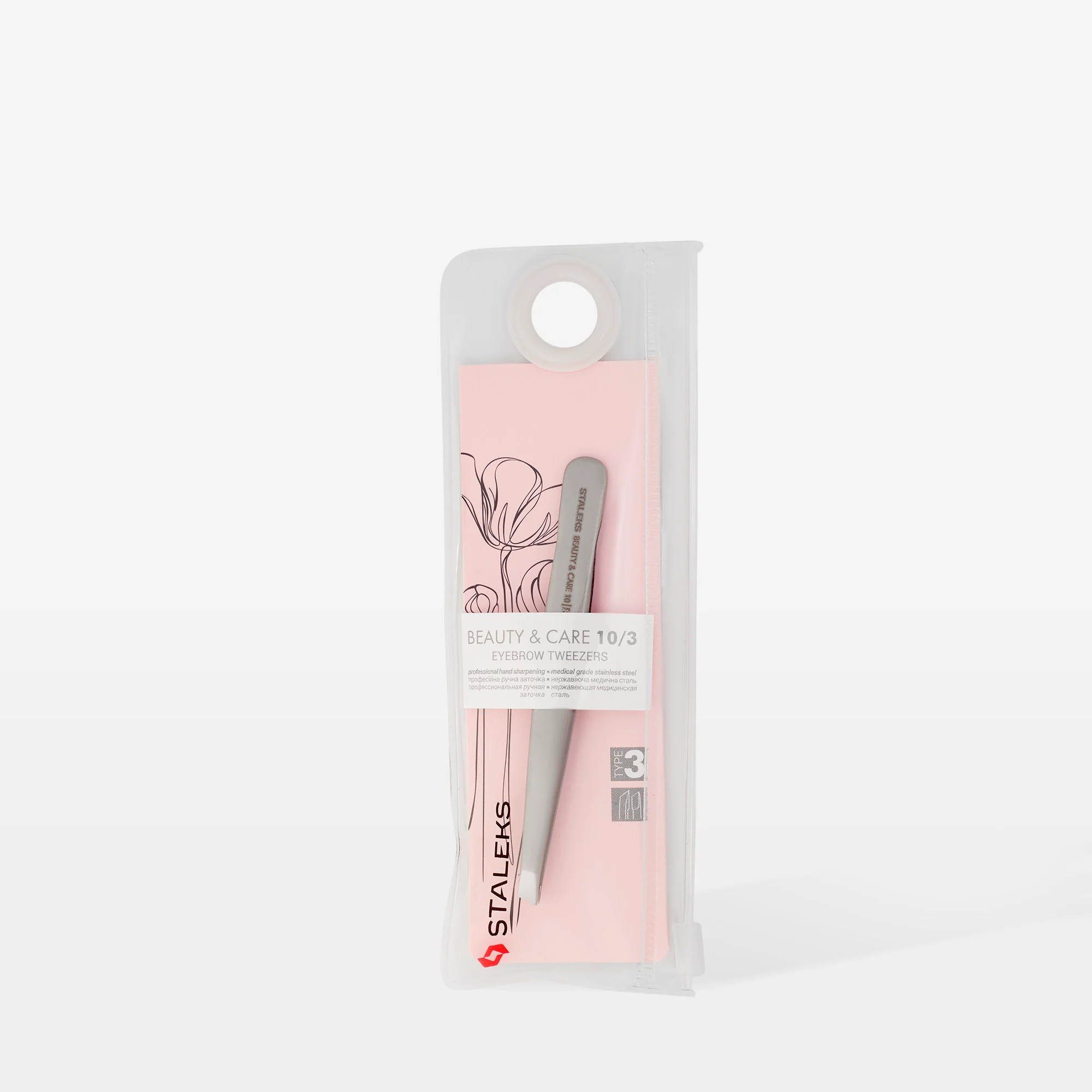 STALEKS BEAUTY & CARE 10 TYPE 3 Eyebrow tweezers wide beveled - Image 4