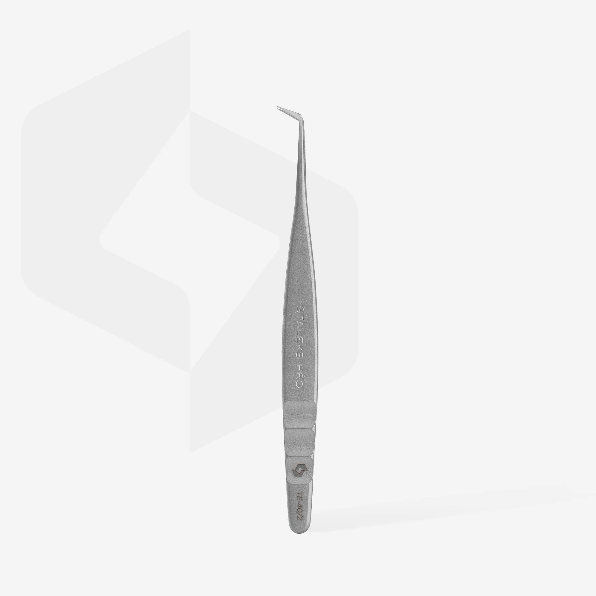 STALEKS EXPERT 40 TYPE 2 Professional lash tweezers with fiber tips, L-shaped, 70' - Image 3