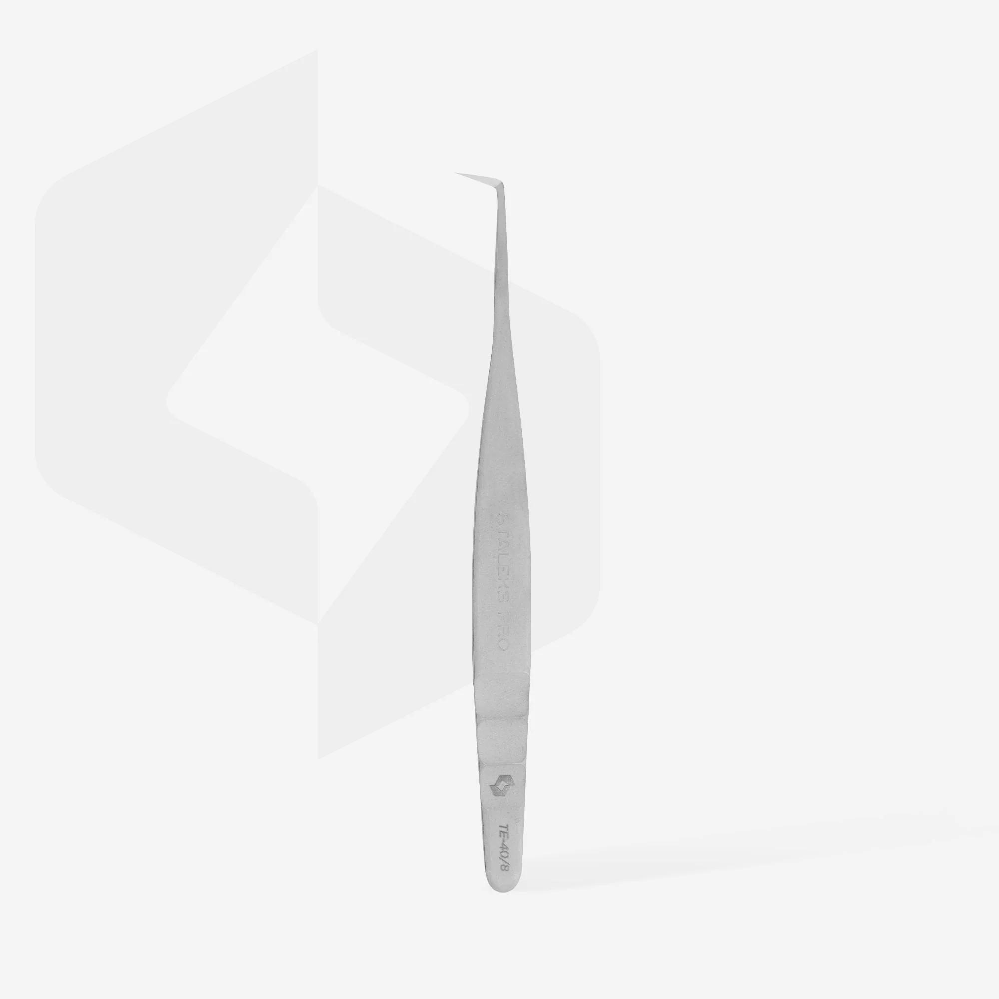 STALEKS EXPERT 40 TYPE 8 Professional lash tweezers with fiber tips, L-shaped, 85' - Image 3
