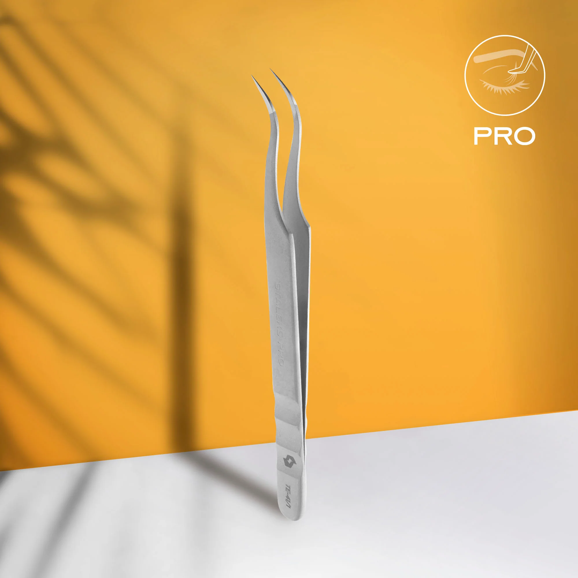 STALEKS EXPERT 41 TYPE 1 Professional lash tweezers with fiber tips, curved