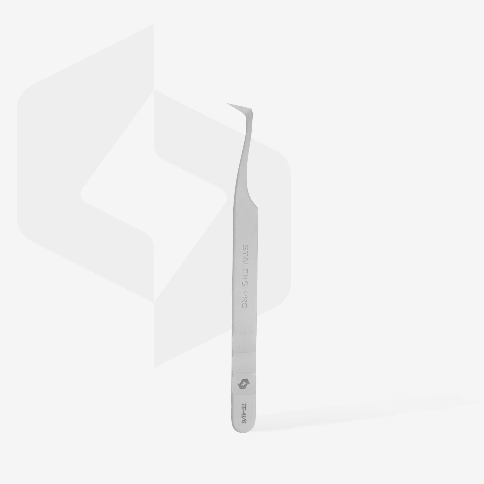 STALEKS EXPERT 41 TYPE 6 Professional lash tweezers with fiber tips, L-shaped, 75' - Image 3