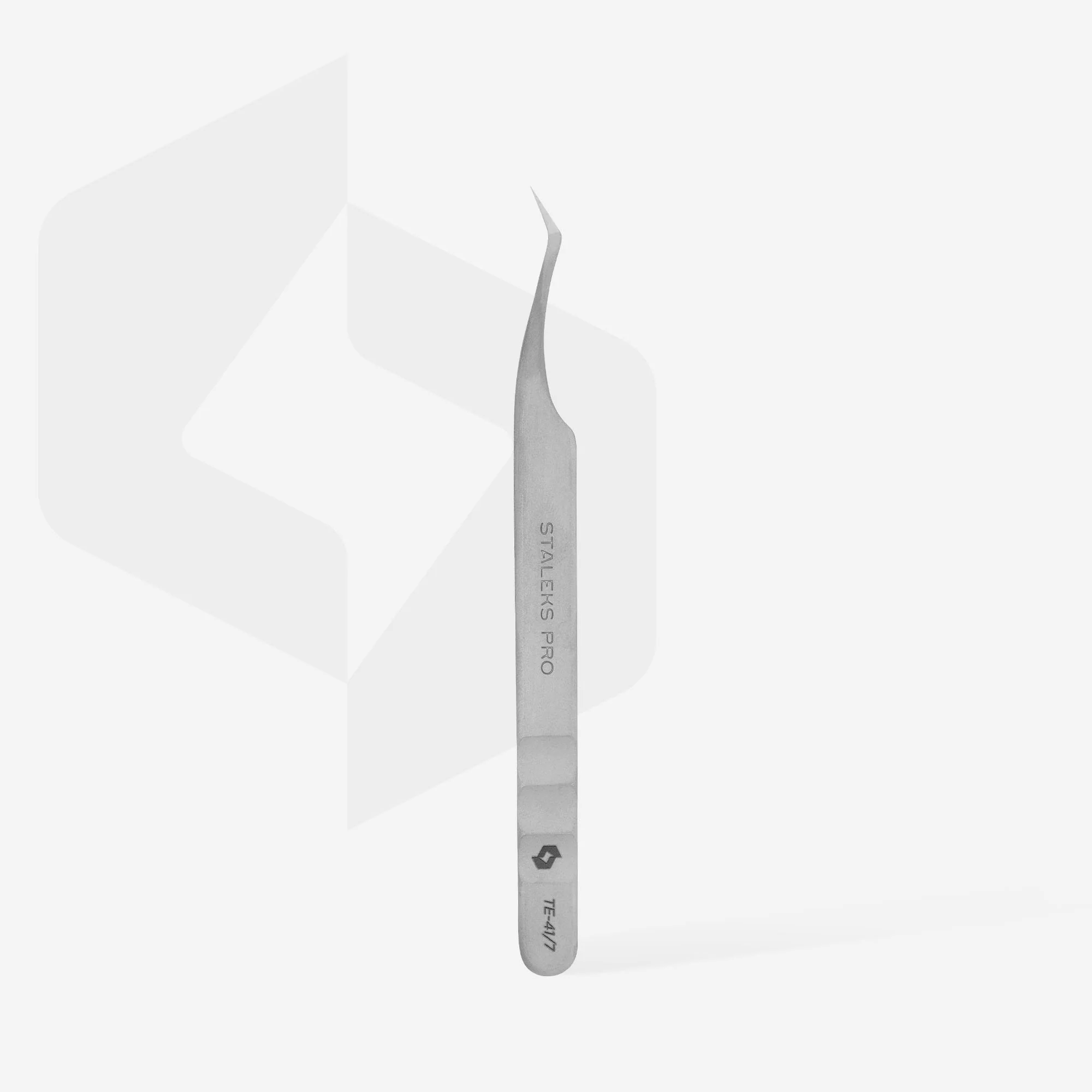 STALEKS EXPERT 41 TYPE 7 Professional lash tweezers with fiber tips, L-shaped, 30' - Image 3