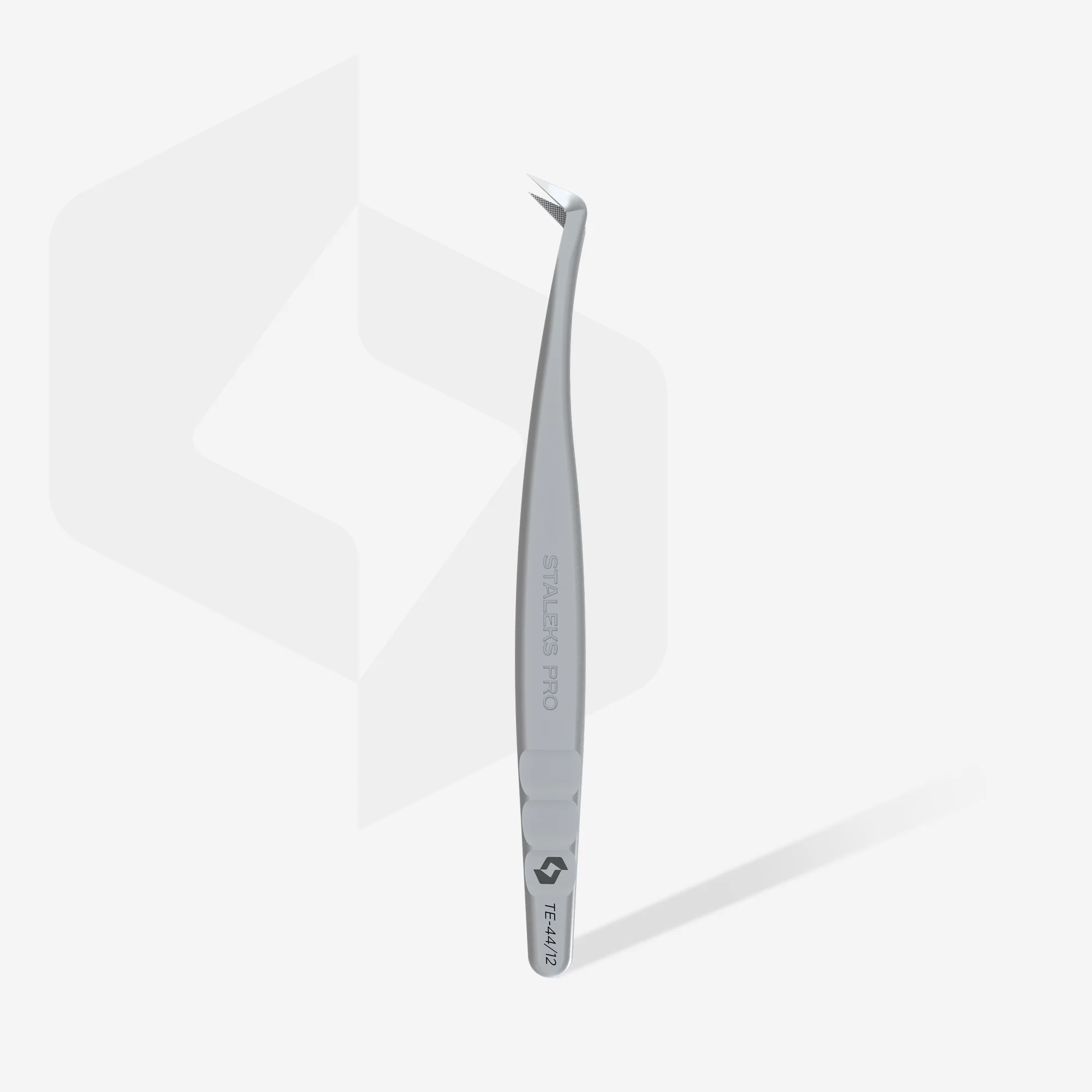 STALEKS EXPERT 44 TYPE 12 Professional lash tweezers with fiber tips, L-shaped, 65' - Image 3