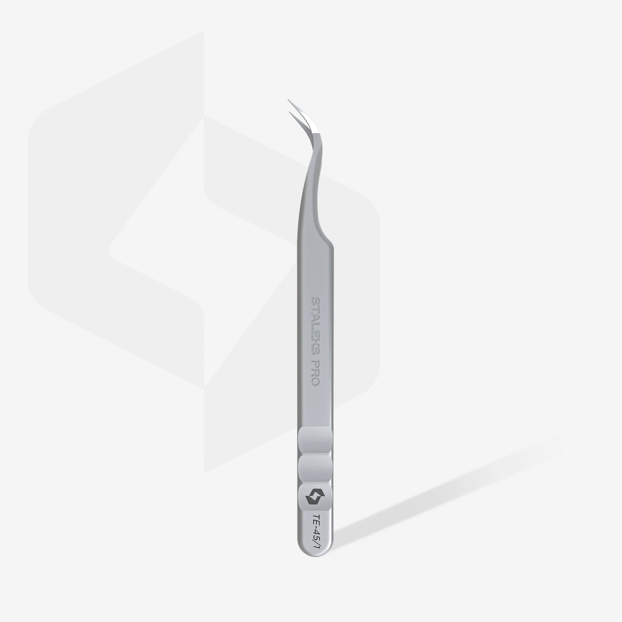 STALEKS EXPERT 45 TYPE 1 Professional lash tweezers with fiber tips, curved - Image 3
