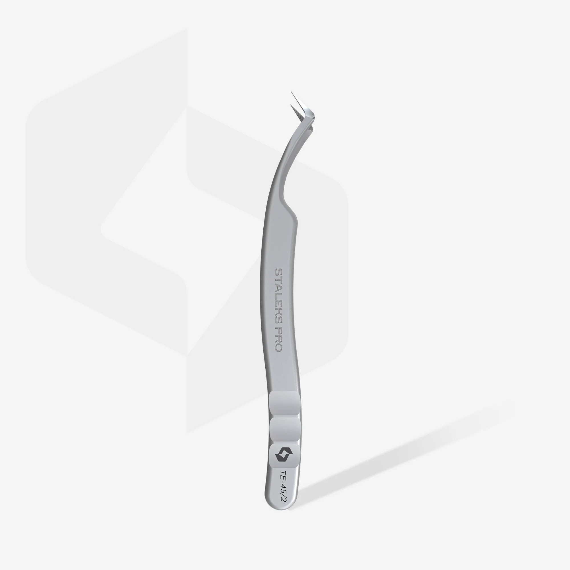 STALEKS EXPERT 45 TYPE 2 Professional lash tweezers with fiber tips, L-shaped, 40' - Image 3