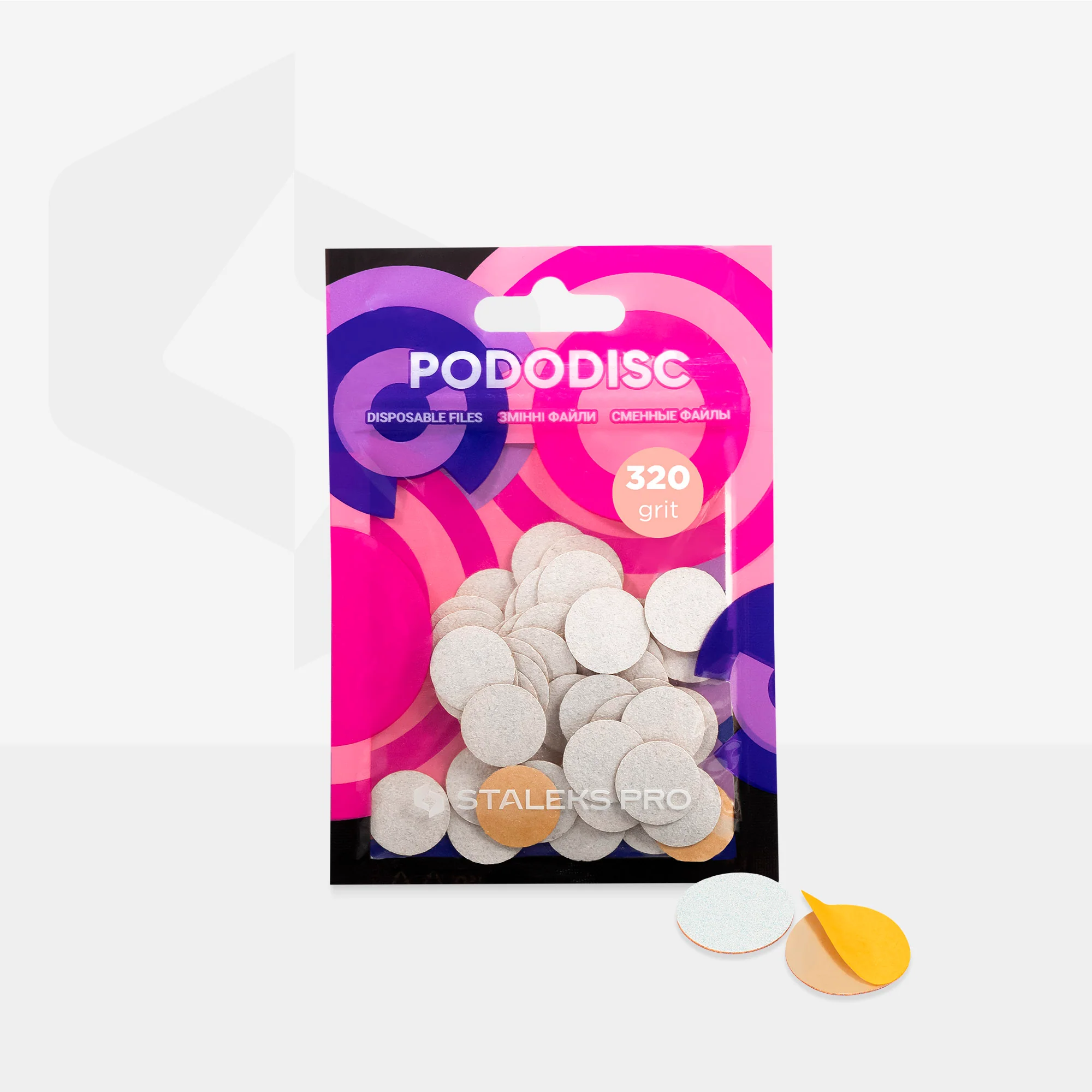 STALEKS EXPERT 15 PODODISC S Adhesive files for pedicure disc, 320 grit 15 mm (50 pcs) - Image 3