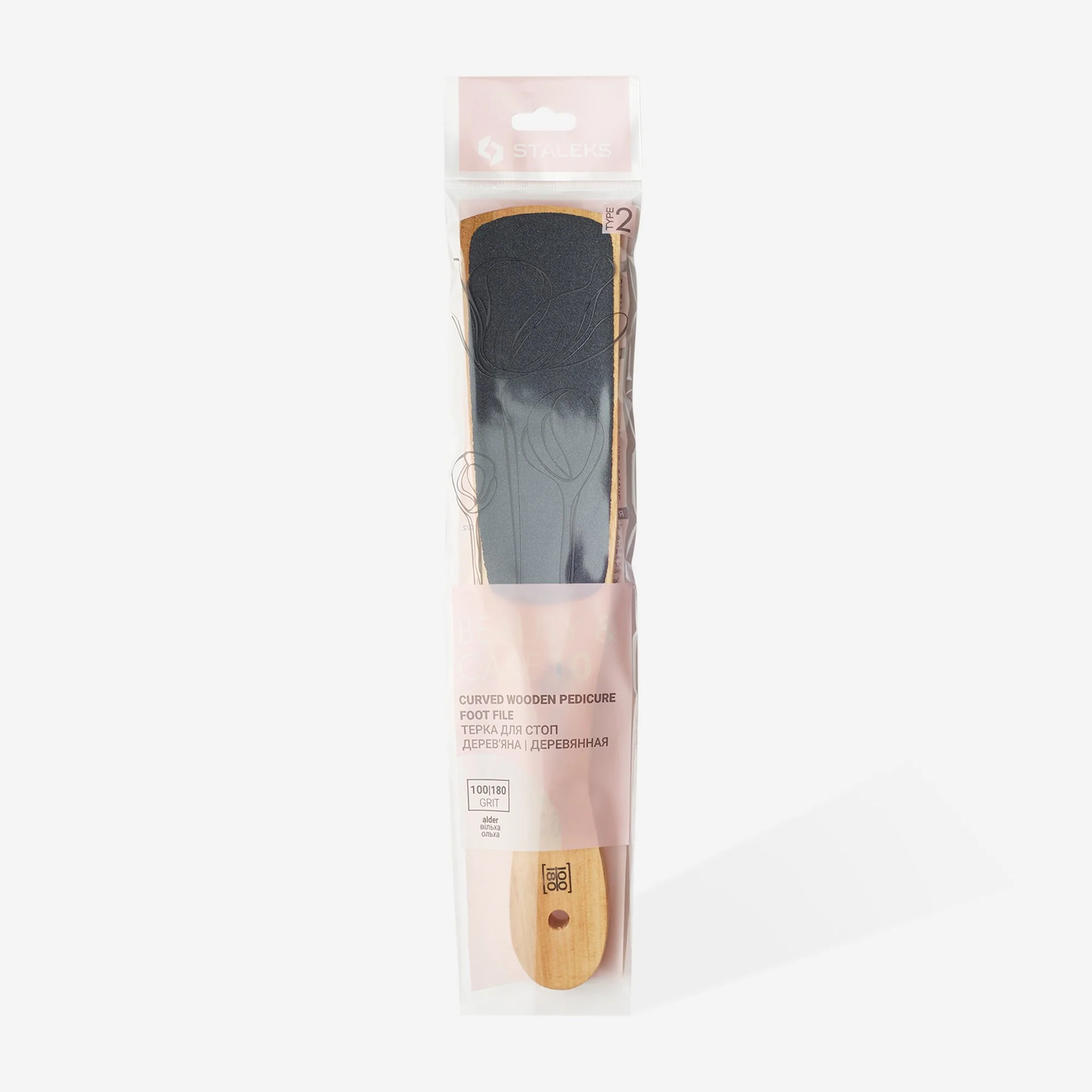 STALEKS BEAUTY & CARE 10 TYPE 2 Double-sided wooden foot file, 100/180 grit - Image 3